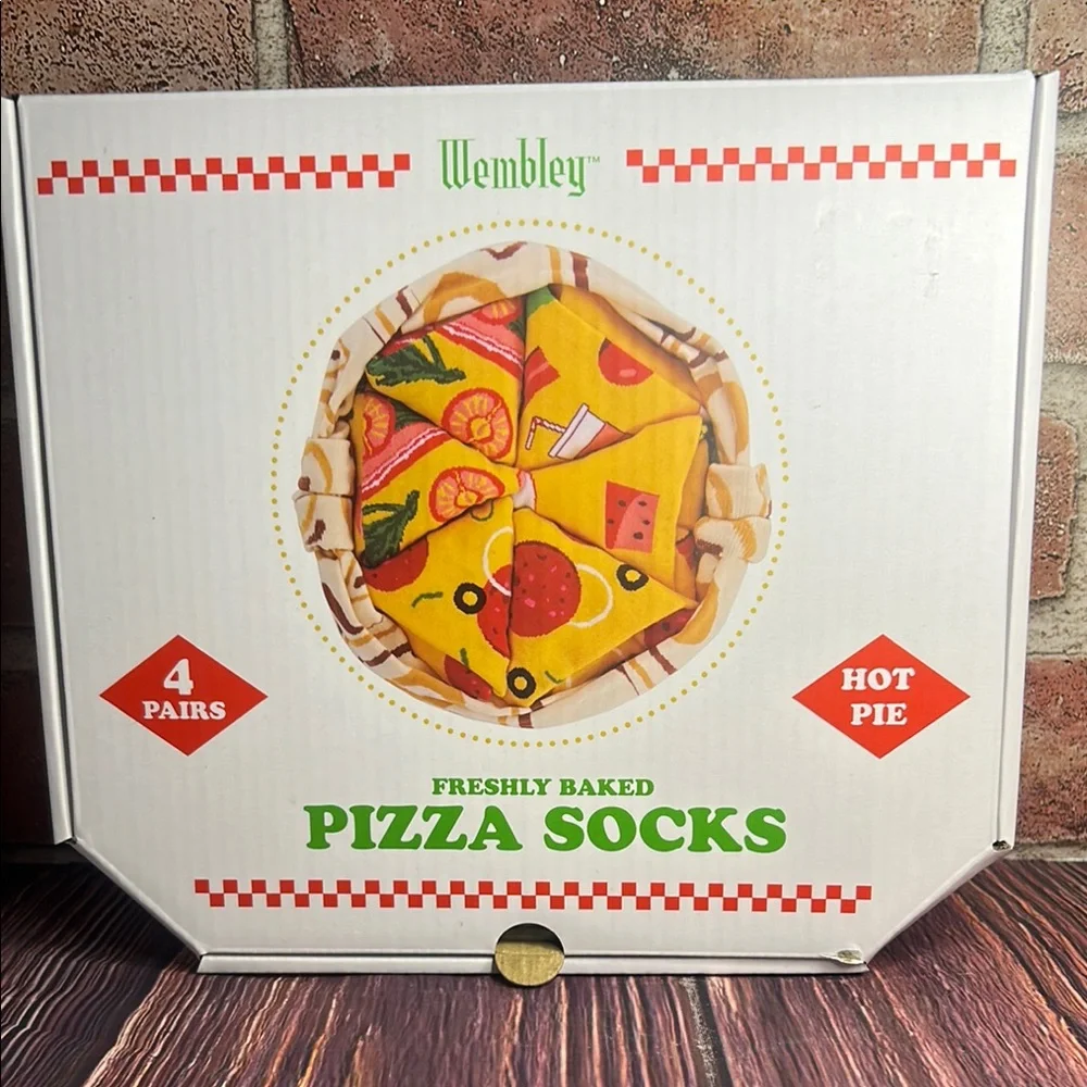 Wembley Pizza Socks - 4 Pairs